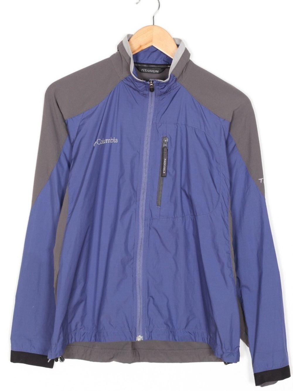 Columbia Titanium Women’s Blue and Gray Lightweight Windbreaker Outdoors Jacket